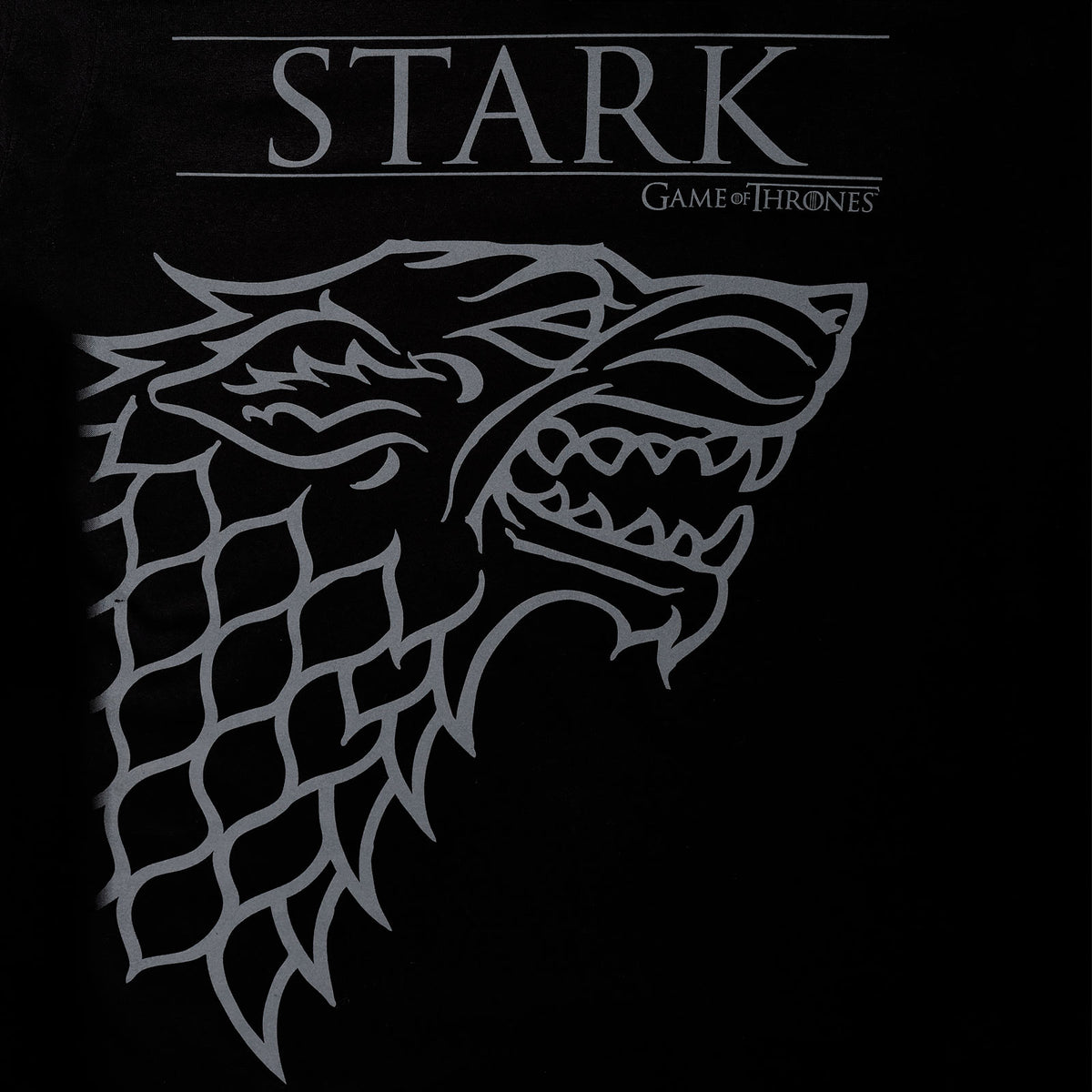 Productafbeelding Game of Thrones - Shadow Wolf House Stark T-Shirt Zwart