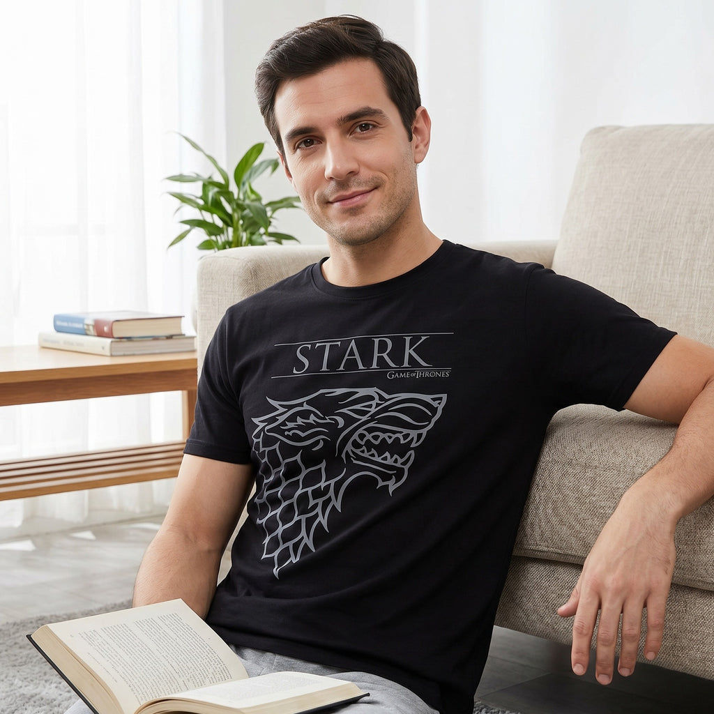 Productafbeelding Game of Thrones - Shadow Wolf House Stark T-Shirt Zwart
