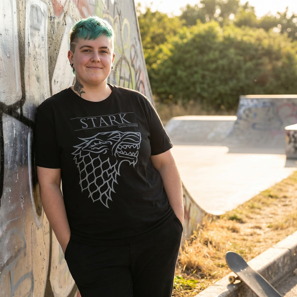 Productafbeelding Game of Thrones - Shadow Wolf House Stark T-Shirt Zwart