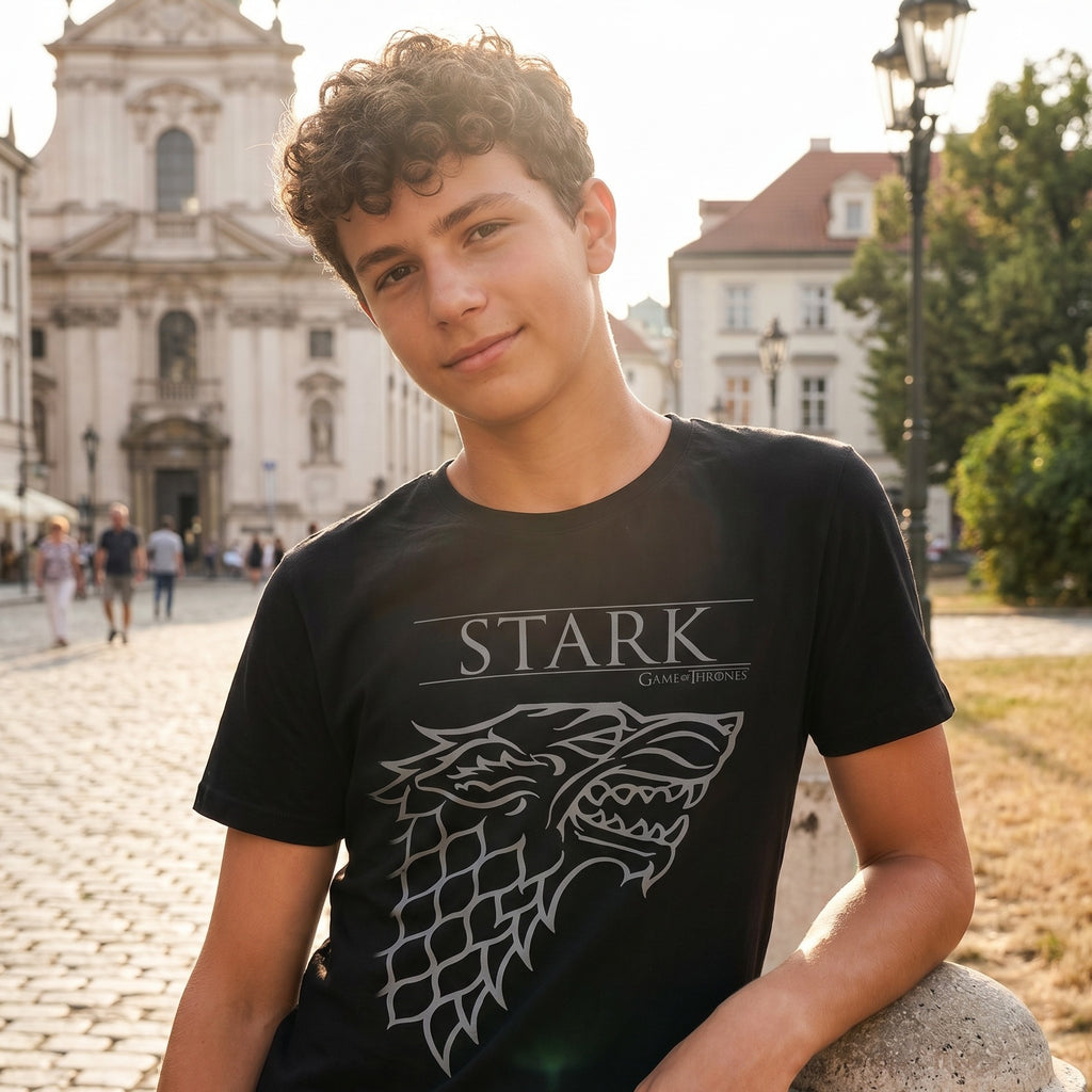 Productafbeelding Game of Thrones - Shadow Wolf House Stark T-Shirt Zwart