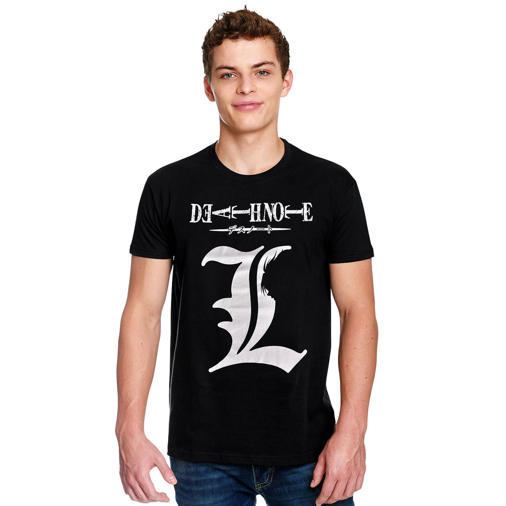 Productafbeelding Death Note - L Silhouet T-Shirt Zwart