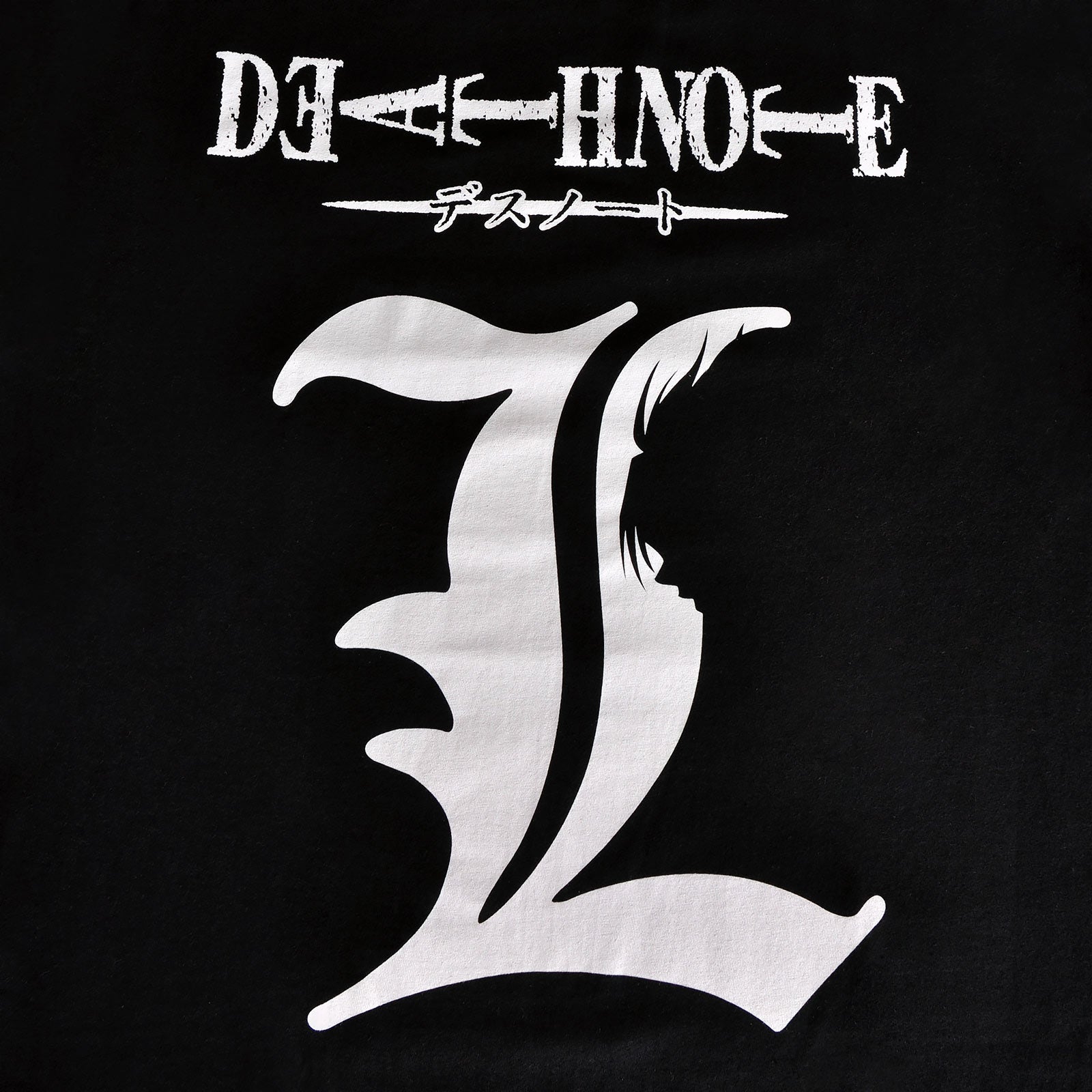 Productafbeelding Death Note - L Silhouet T-Shirt Zwart