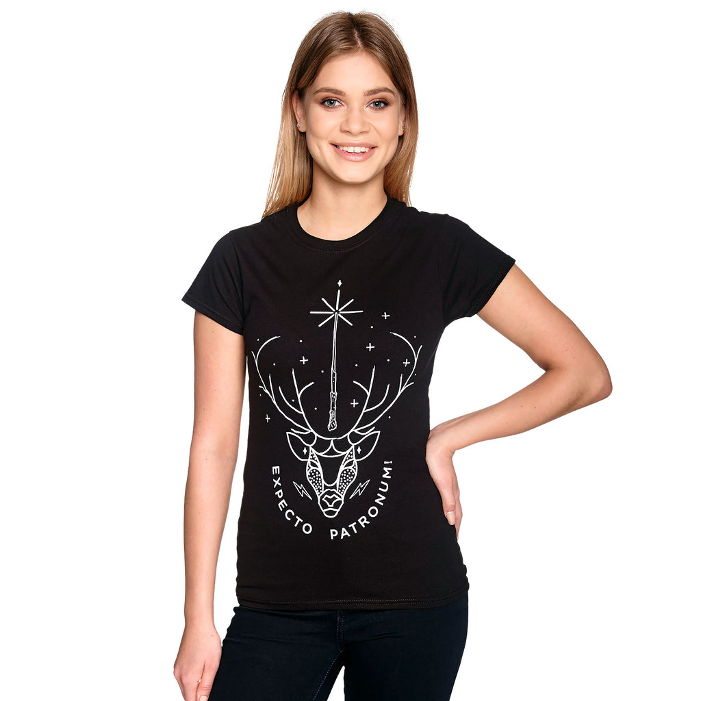 Productafbeelding Harry Potter - Expecto Patronum Dames T-shirt Zwart