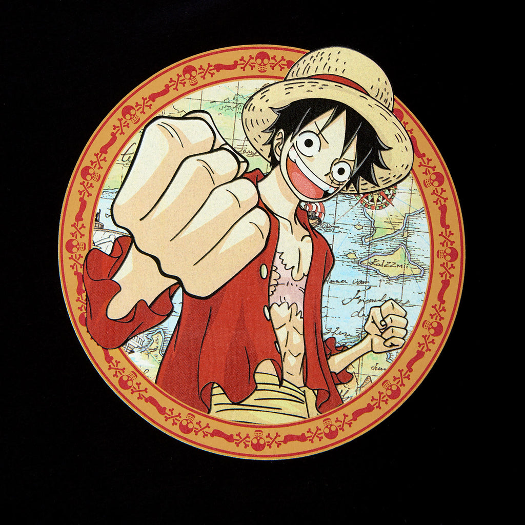Productafbeelding One Piece - Ruffy Map T-shirt zwart