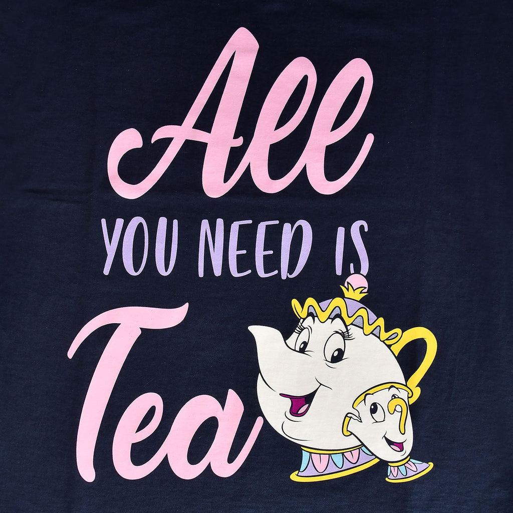 Productafbeelding Belle en het Beest - Alles wat je nodig hebt is thee Dames T-shirt blauw