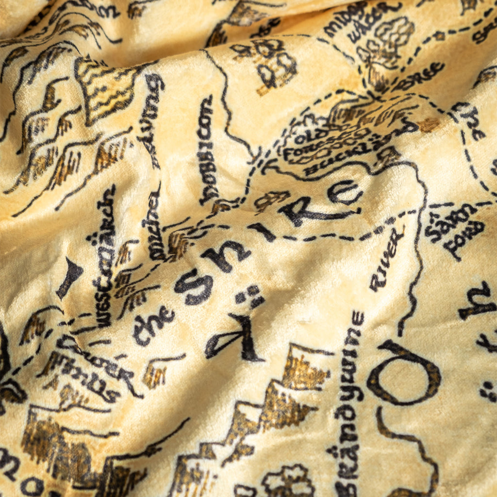 Productafbeelding Lord of the Rings - Midden-Aarde Kaart Pluche Deken met Teddybont