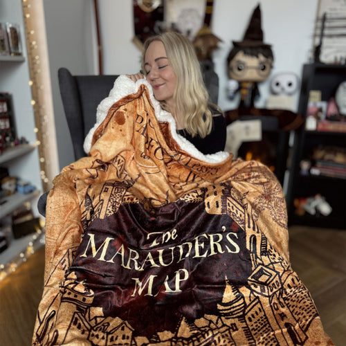 Product image Harry Potter - Marauder's Map Fluffy Blanket with Teddy Fur