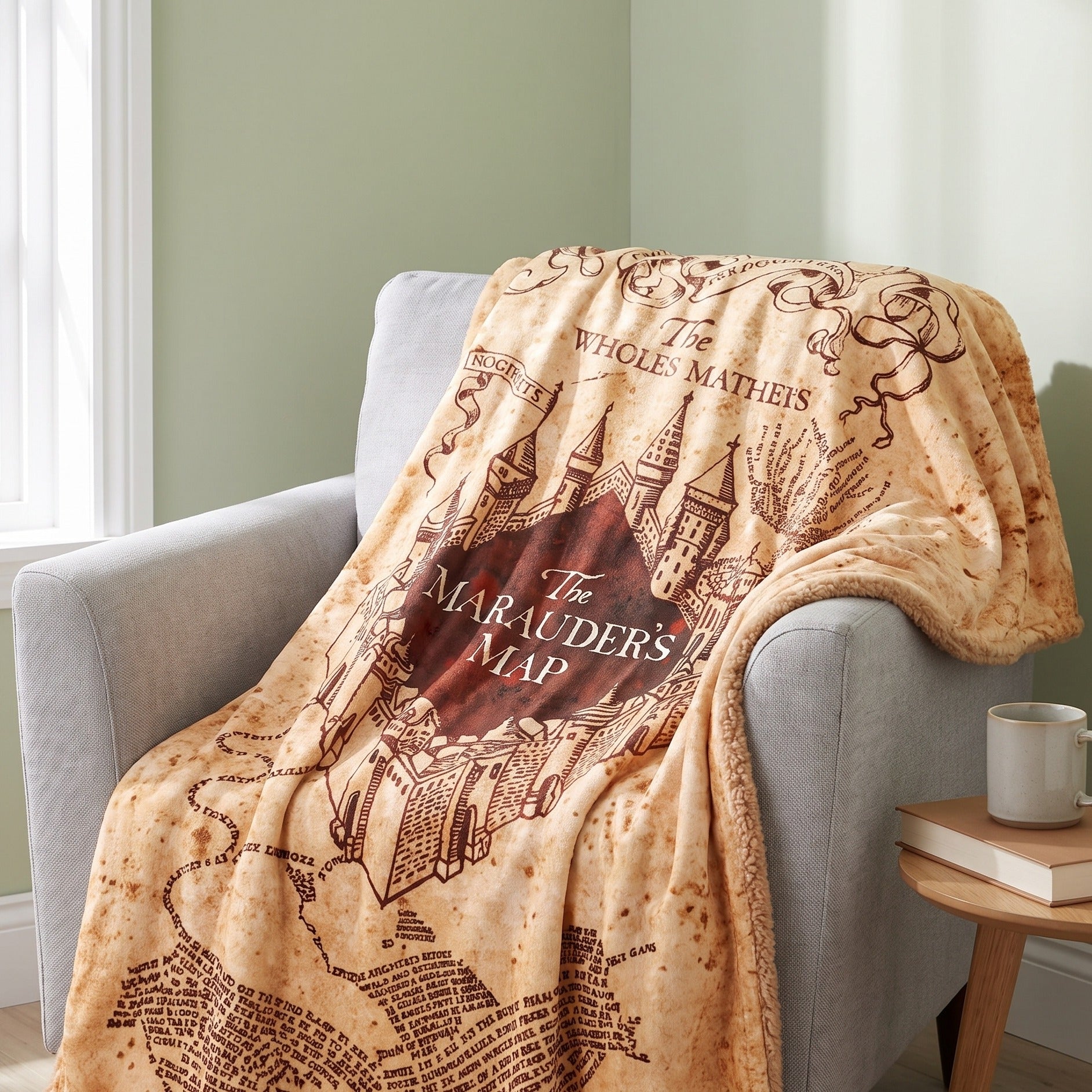 Productafbeelding Harry Potter - Marauders Map Pluizige Deken met Teddybont
