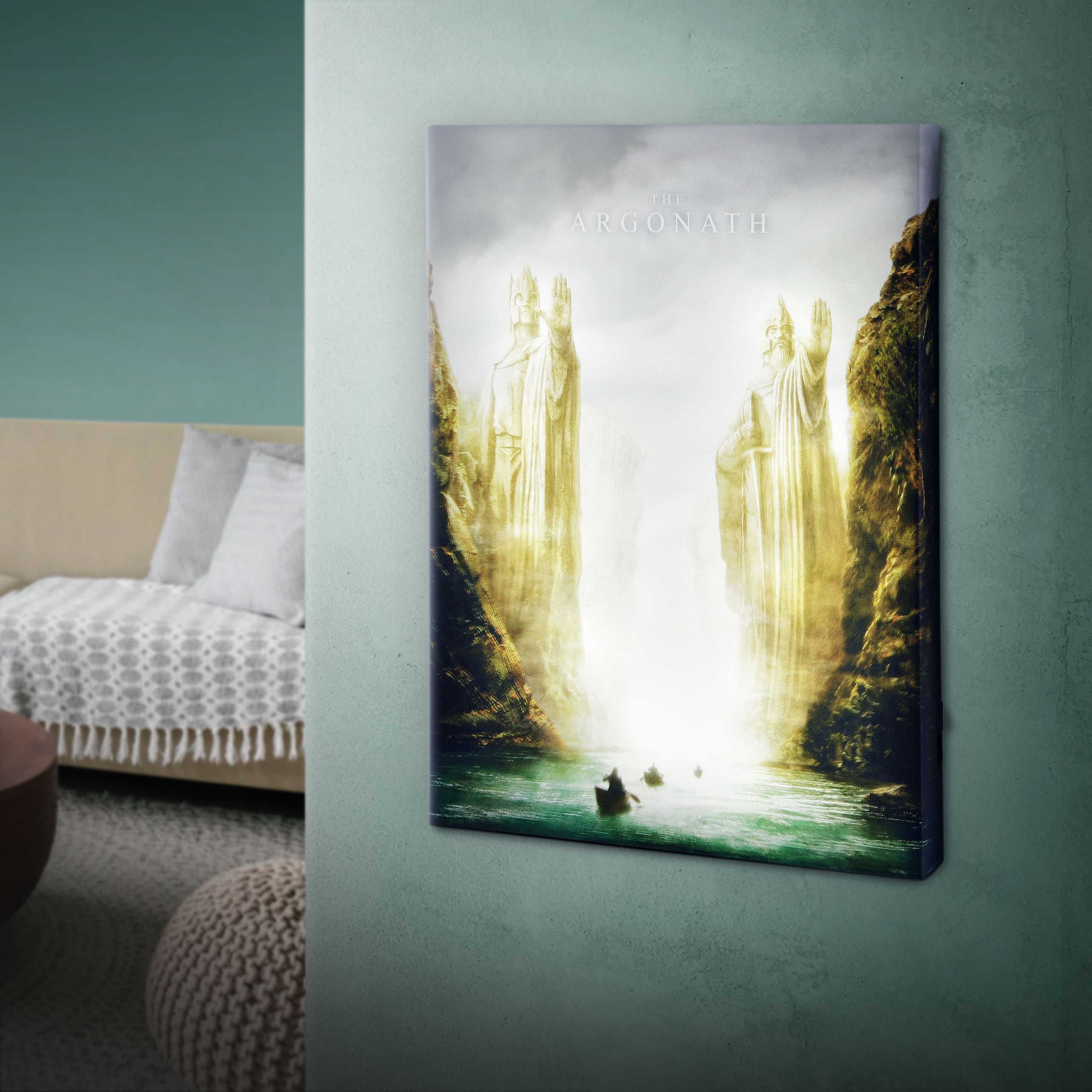 Productafbeelding Heer der Ringen - Argonath muurschildering met licht