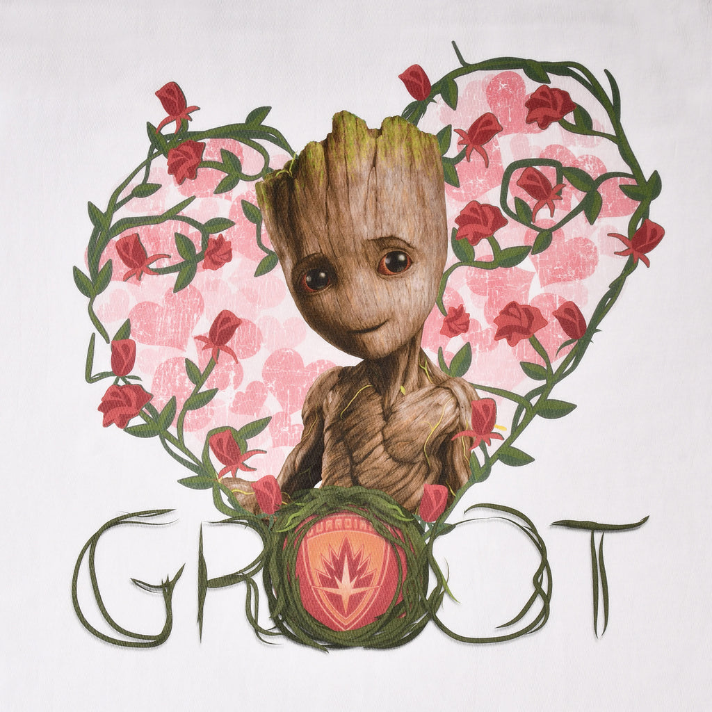 Productafbeelding Guardians of the Galaxy - Baby Groot Heart Dames T-shirt wit