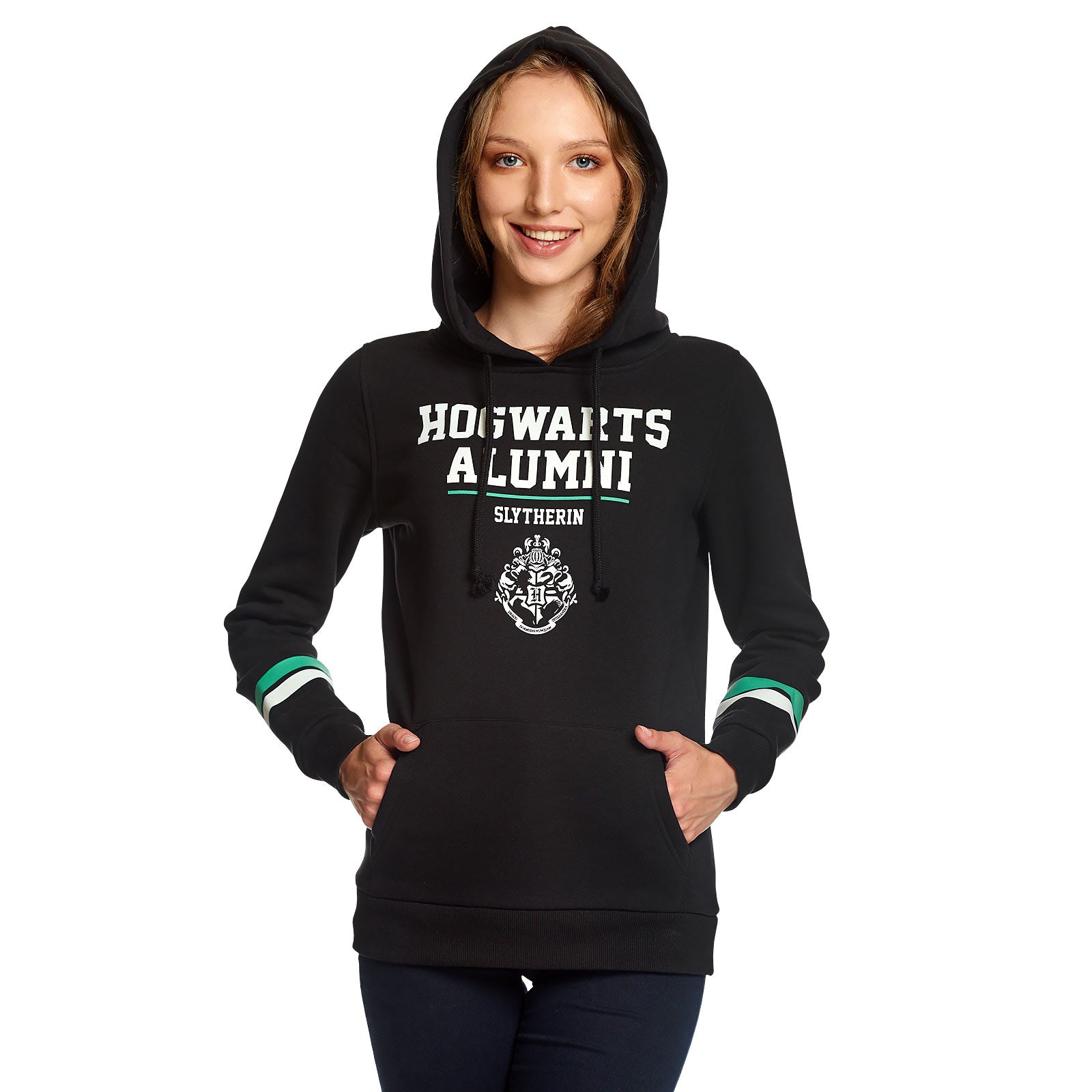 Productafbeelding Harry Potter - Slytherin Hogwarts Alumni Hoodie Dames Zwart