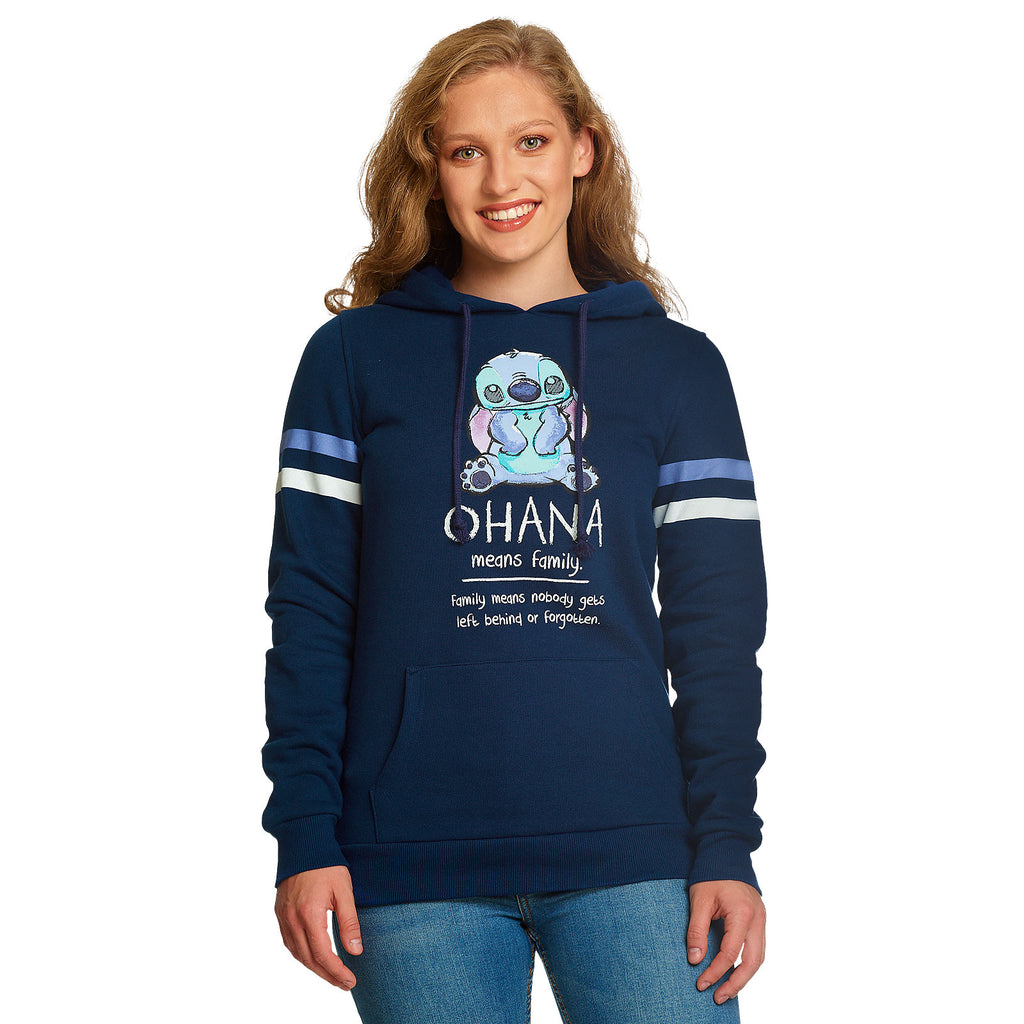 Productafbeelding Lilo & Stitch - Ohana Means Family Hoodie Dames Blauw