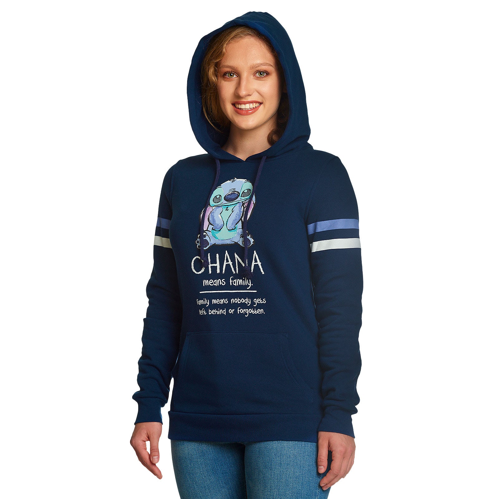 Productafbeelding Lilo & Stitch - Ohana Means Family Hoodie Dames Blauw