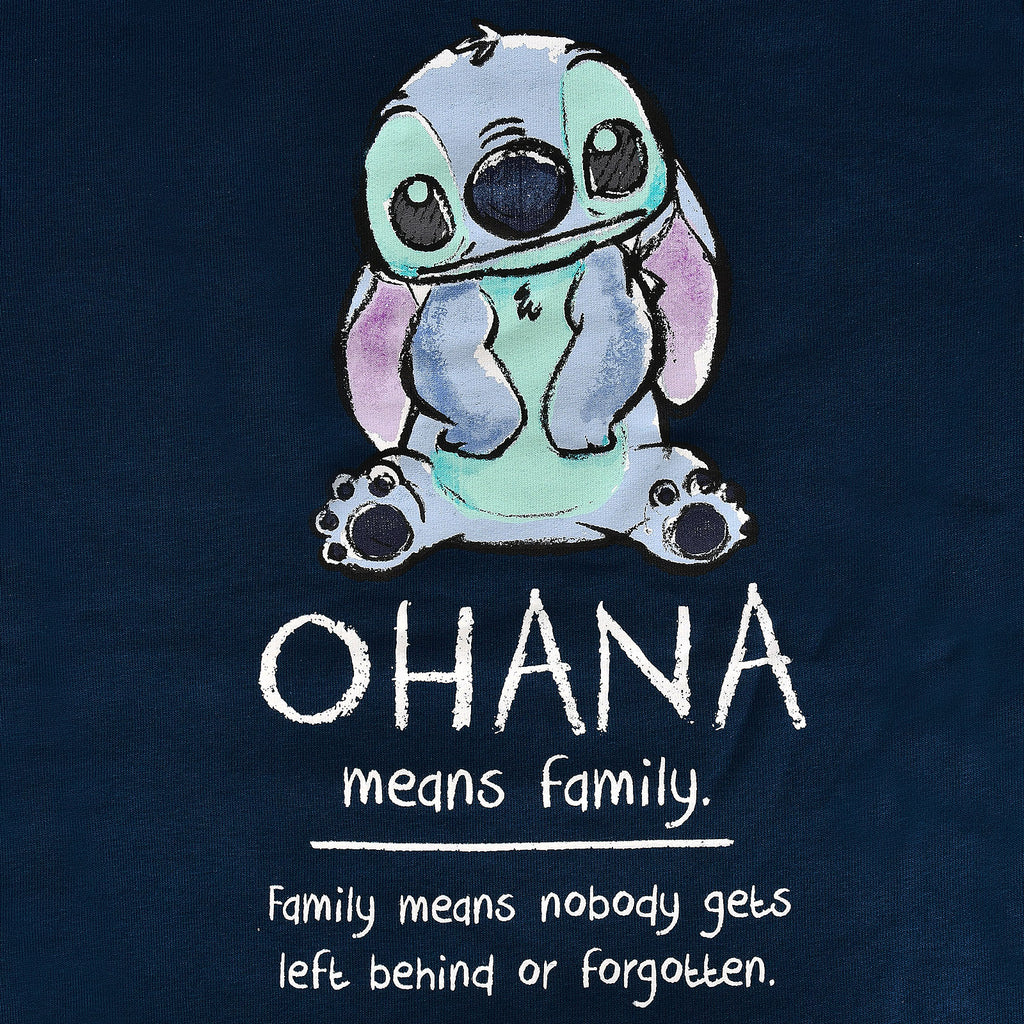 Productafbeelding Lilo & Stitch - Ohana Means Family Hoodie Dames Blauw