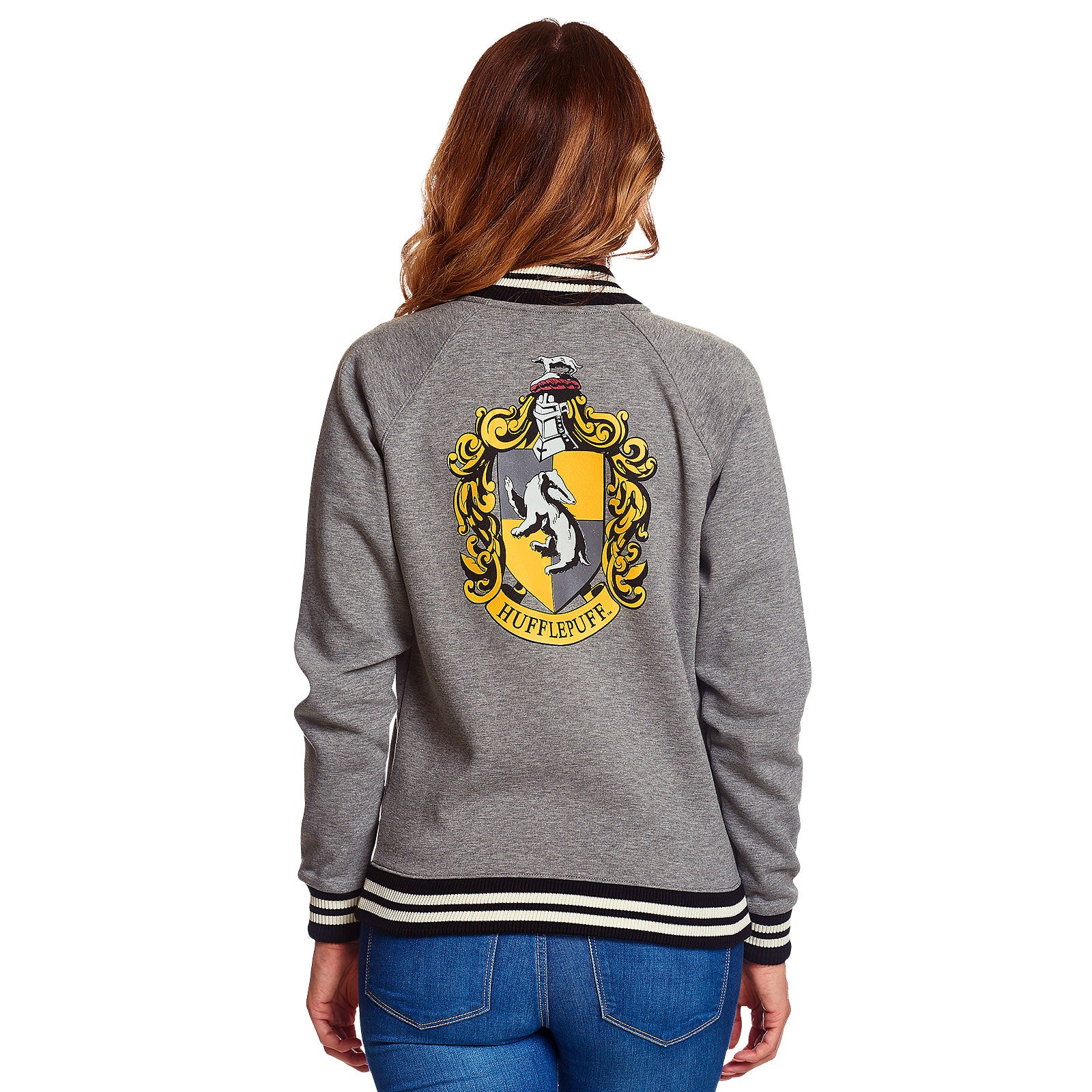Productafbeelding Harry Potter - Hufflepuff Wapen College Jas Dames grijs