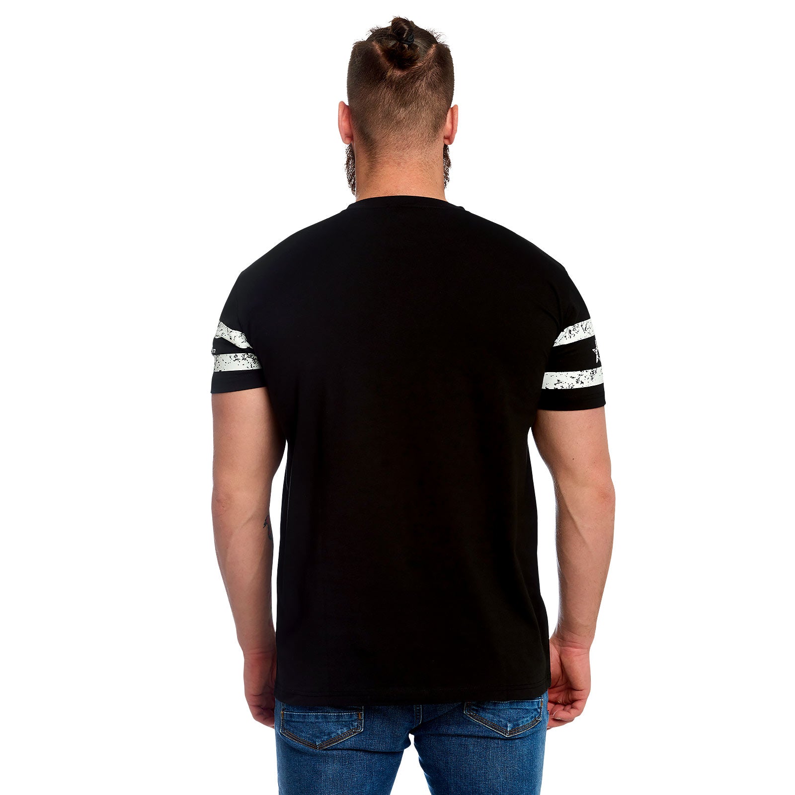 Productafbeelding Punisher - Skull Logo T-Shirt met mouwprint zwart
