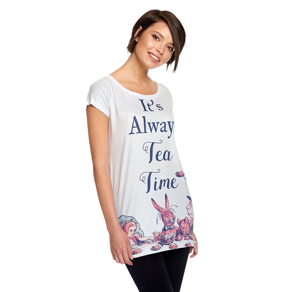 Productafbeelding Tea Time Dames T-shirt voor Alice in Wonderland Fans