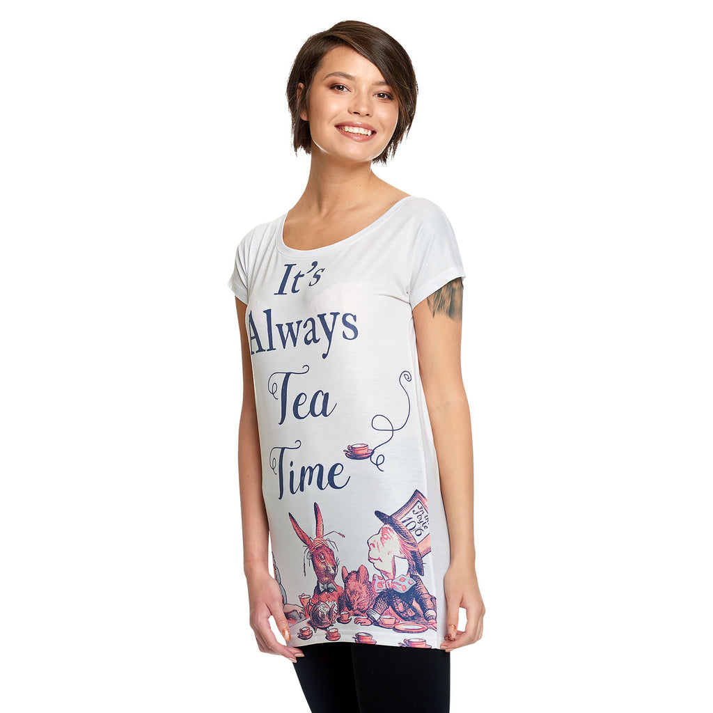 Productafbeelding Tea Time Dames T-shirt voor Alice in Wonderland Fans