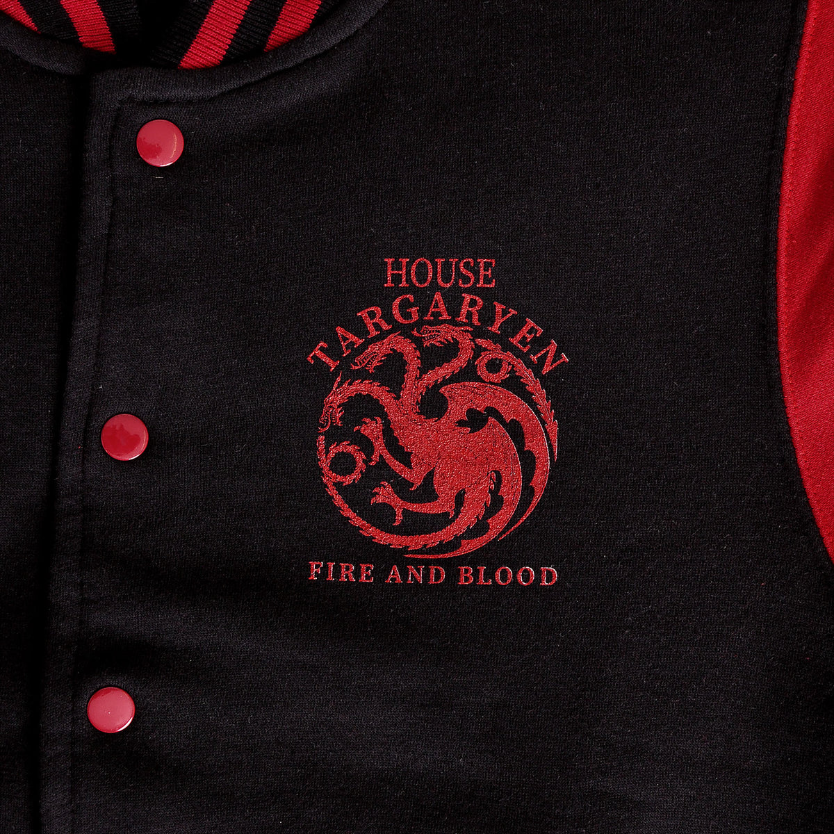 Productafbeelding Game of Thrones - Huis Targaryen Collegejasje zwart-rood