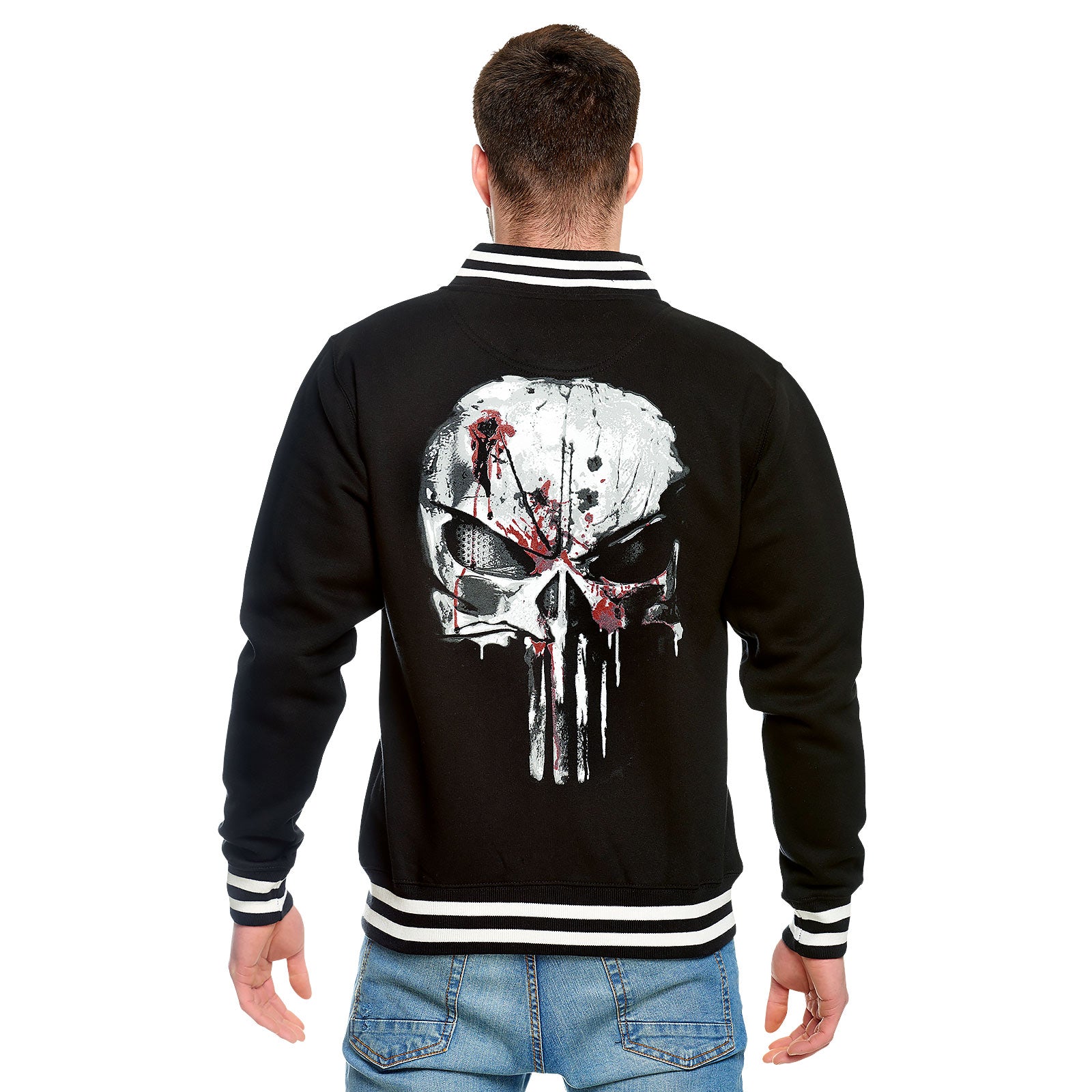 Productafbeelding Punisher - Blood Skull College Jas zwart-wit