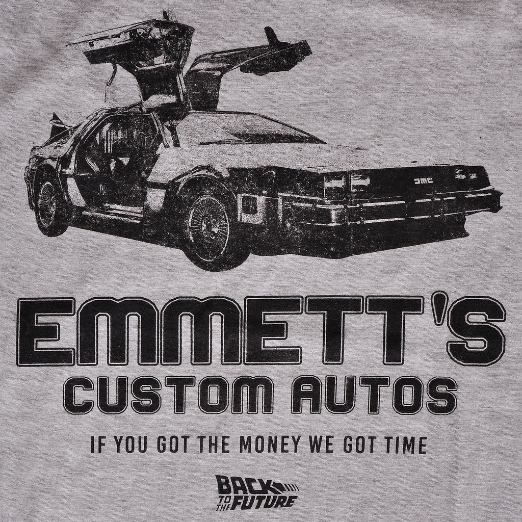 Productafbeelding Terug naar de Toekomst - Emmett's Custom Autos T-shirt grijs