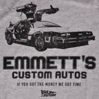 Productafbeelding Terug naar de Toekomst - Emmett's Custom Autos T-shirt grijs