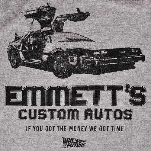 Productafbeelding Terug naar de Toekomst - Emmett's Custom Autos T-shirt grijs