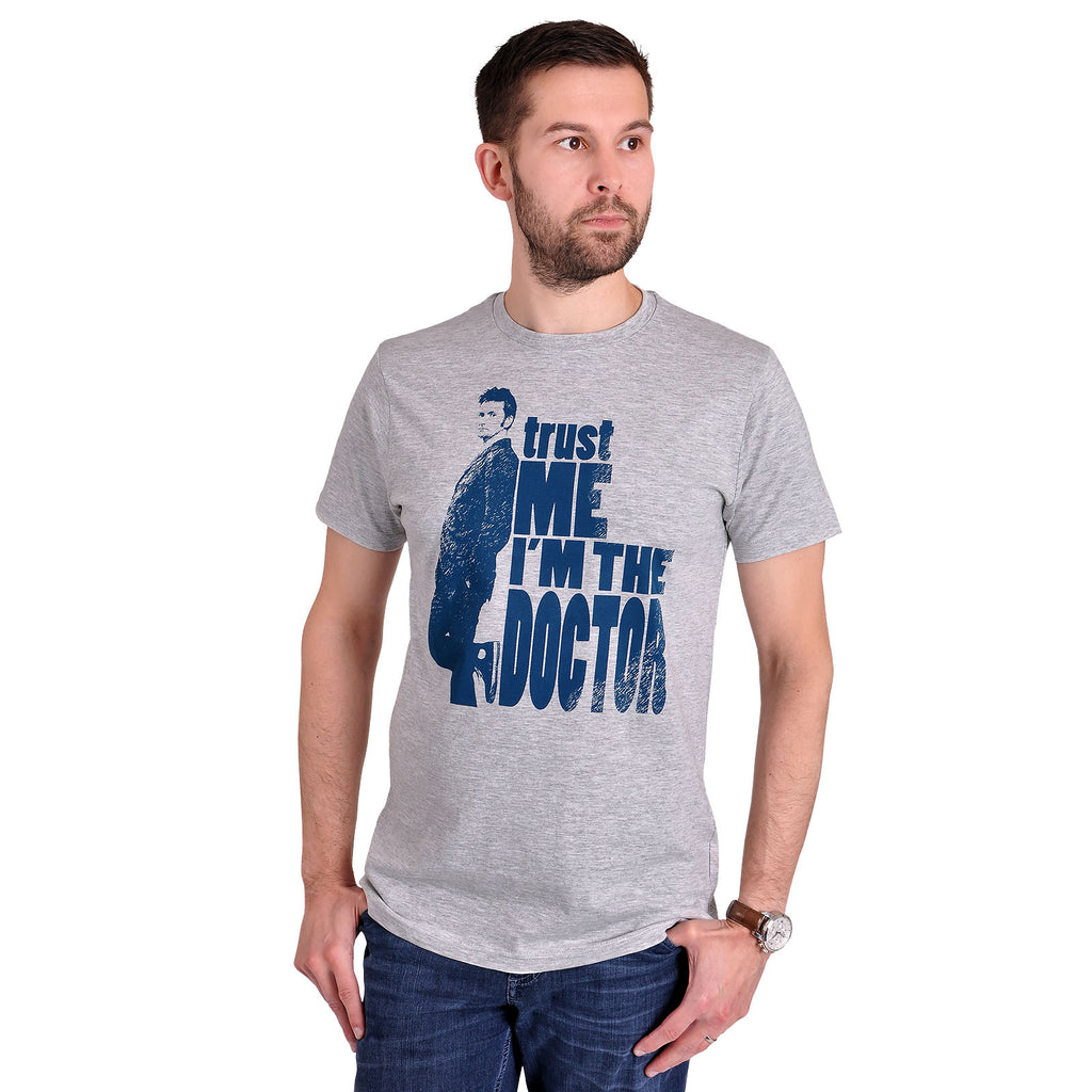 Productafbeelding Doctor Who - Vertrouw me ik ben de Doctor T-Shirt grijs