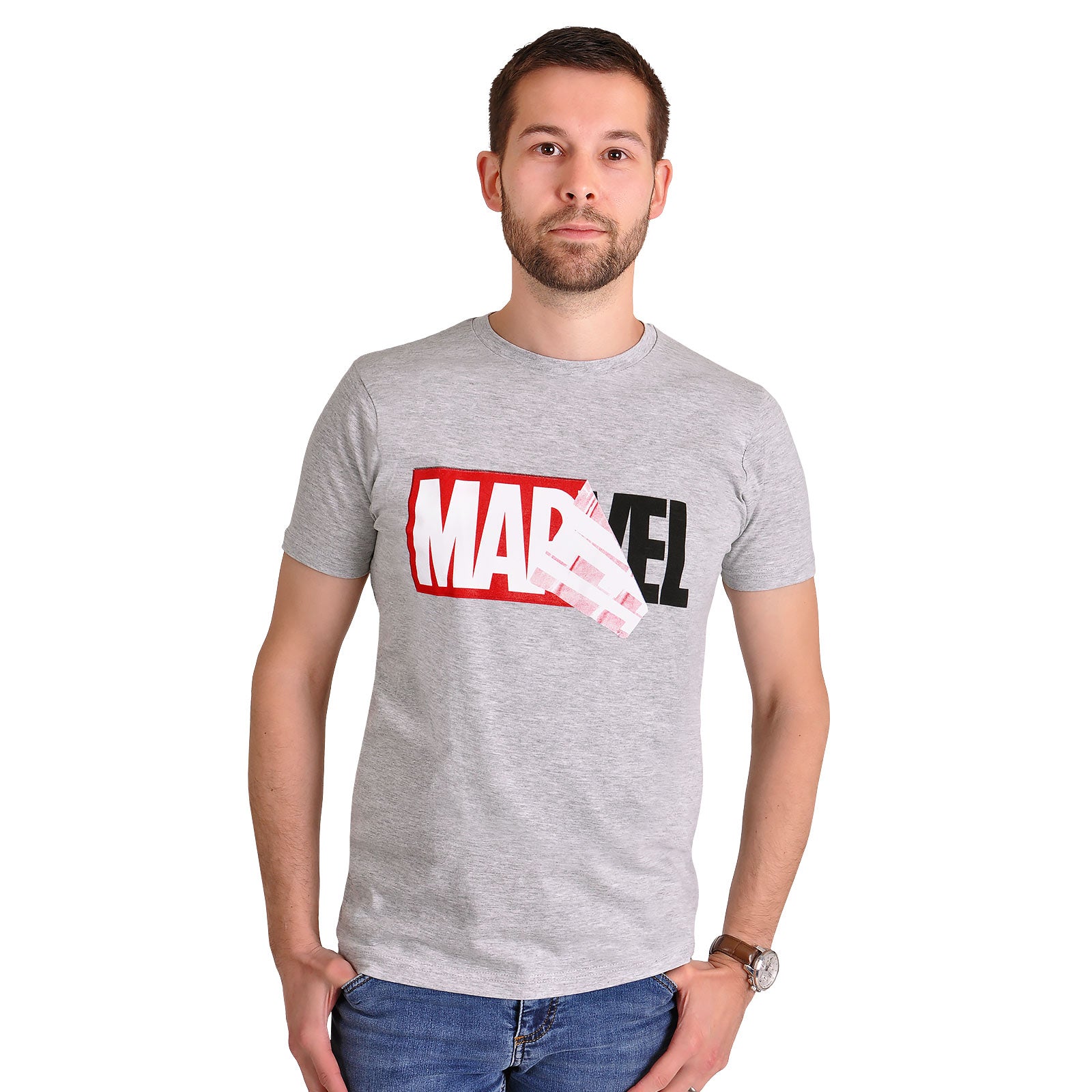 Productafbeelding Marvel - Logo Reveal T-Shirt grijs