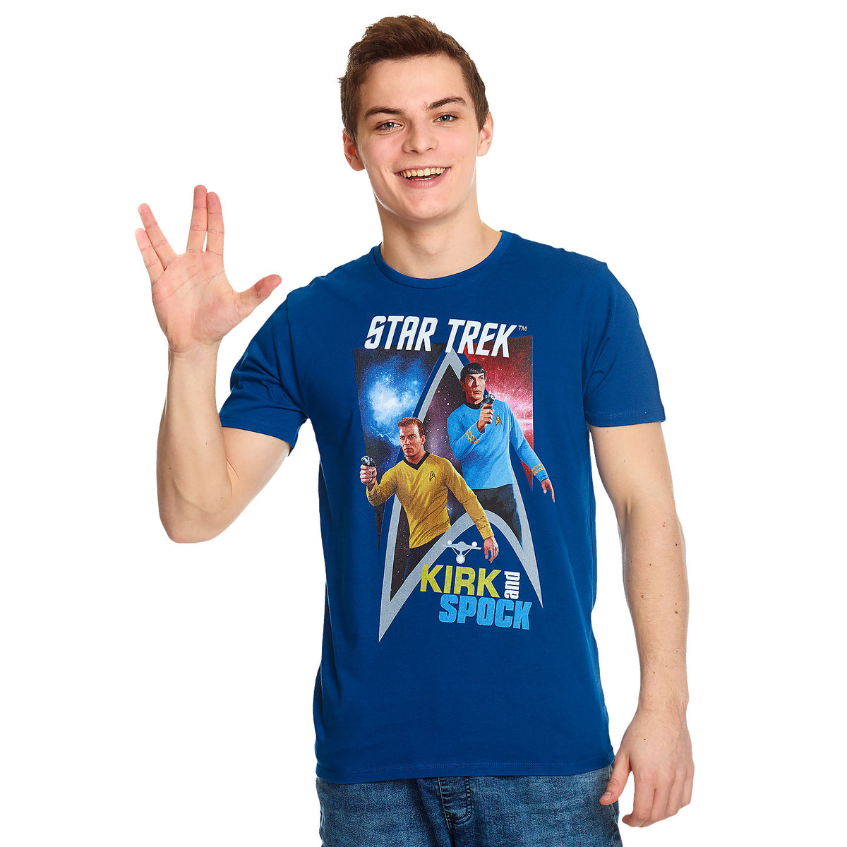 Productafbeelding Star Trek - Kirk & Spock T-shirt blauw