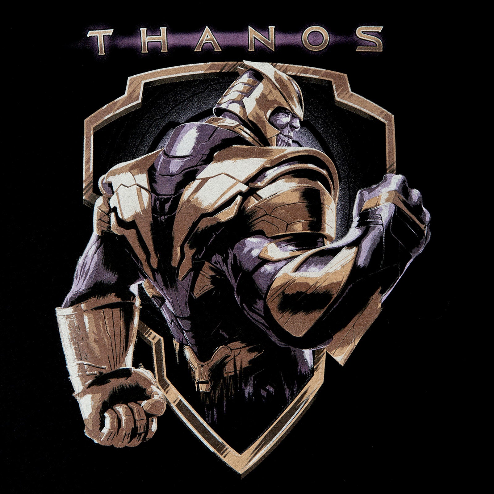 Productafbeelding Avengers - Thanos Crest T-shirt zwart