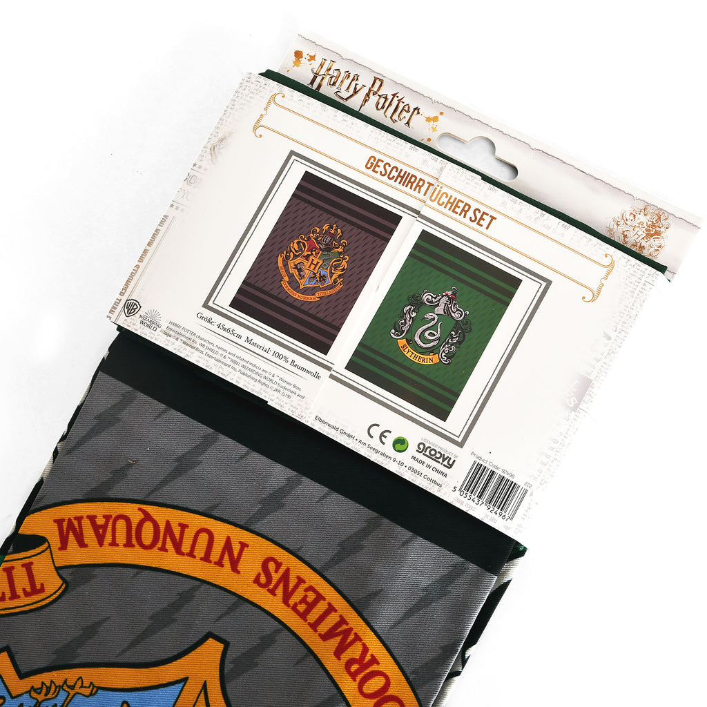 Productafbeelding Harry Potter - Slytherin & Hogwarts Theedoek Set