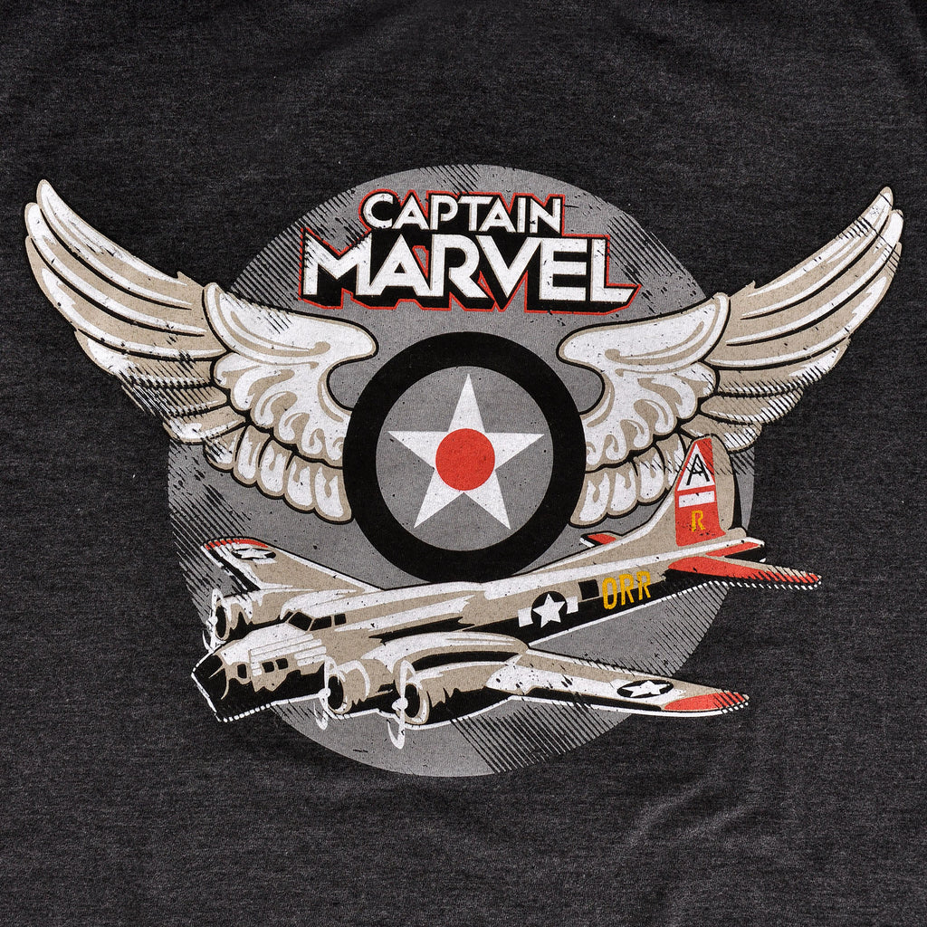 Productafbeelding Captain Marvel - Air Force Pilot T-Shirt Grijs