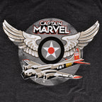 Productafbeelding Captain Marvel - Air Force Pilot T-Shirt Grijs