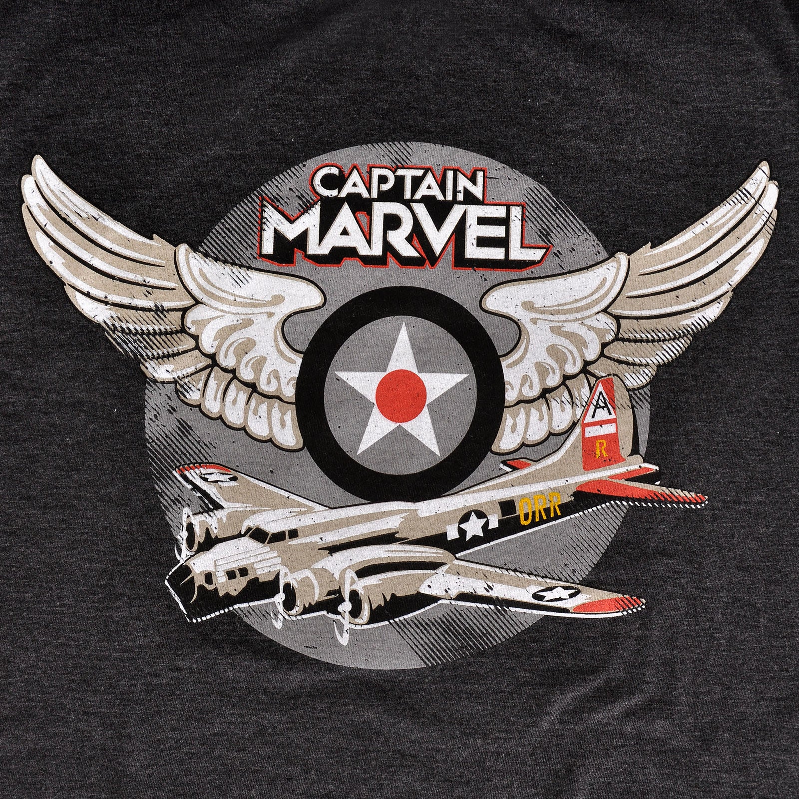 Productafbeelding Captain Marvel - Air Force Pilot T-Shirt Grijs