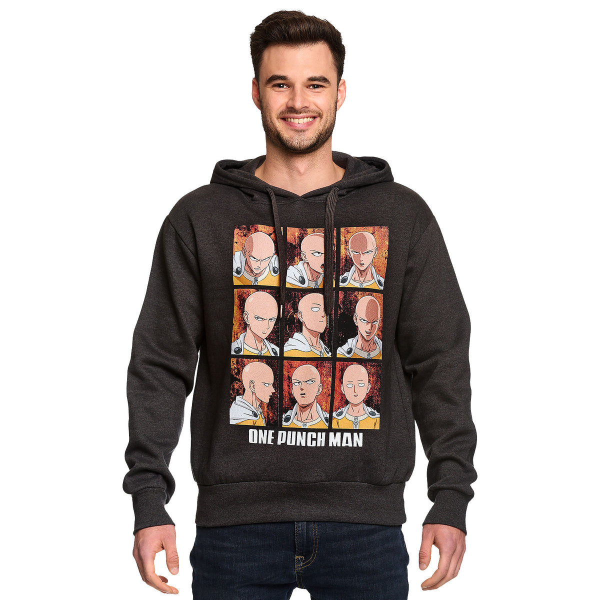 Product image One Punch Man - Emotions of Saitama Hoodie Grey