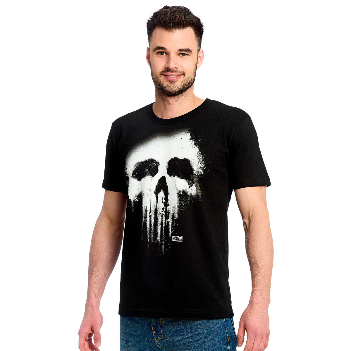 Productafbeelding Punisher - Faded Skull Logo T-shirt zwart