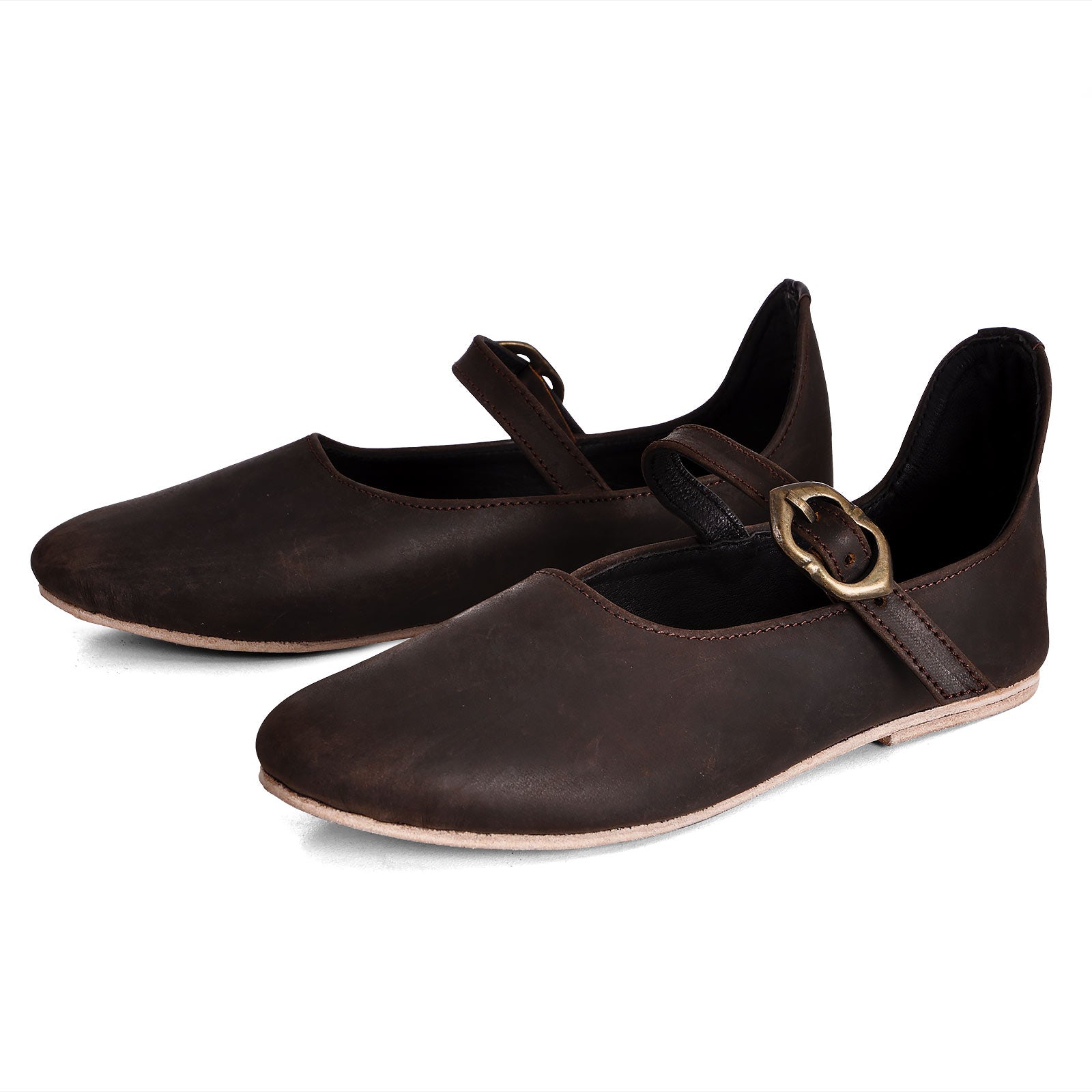 Productafbeelding Middeleeuwse schoenen Cecilie dames bruin
