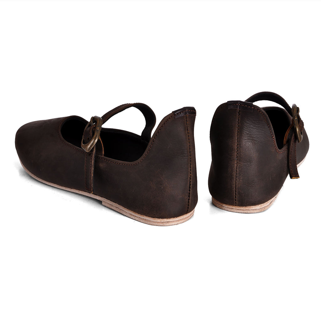 Productafbeelding Middeleeuwse schoenen Cecilie dames bruin