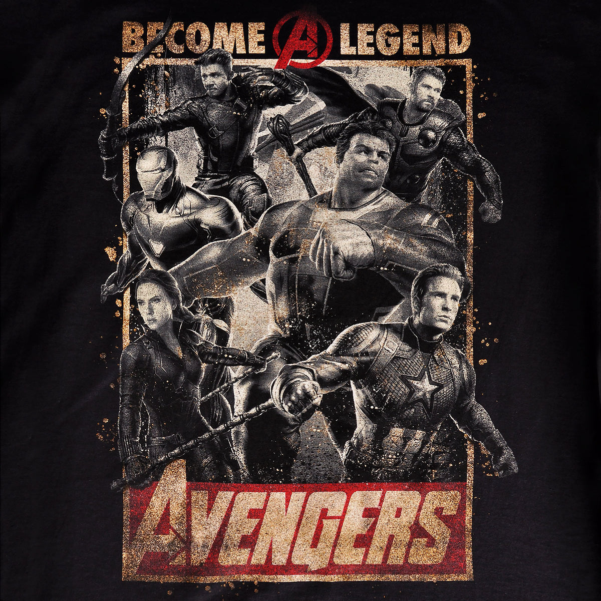 Productafbeelding Avengers - Become A Legend Poster T-Shirt zwart