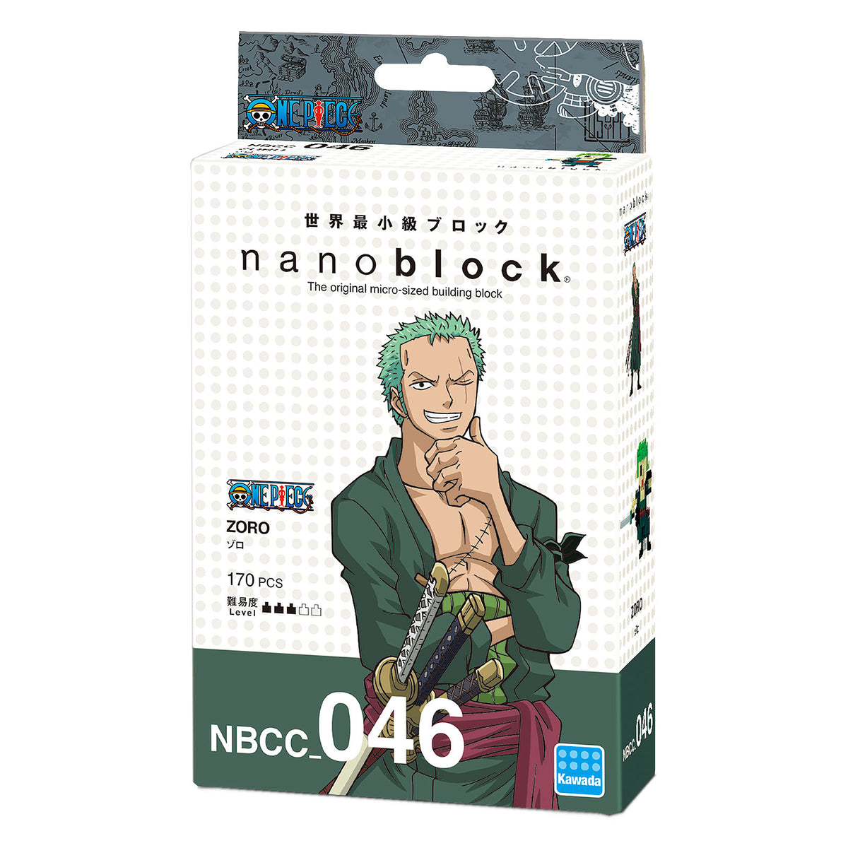 Productafbeelding One Piece - Zoro nanoblock Mini Bouwsteen Figuur