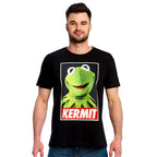 Productafbeelding Muppets - Kermit Poster T-Shirt Zwart