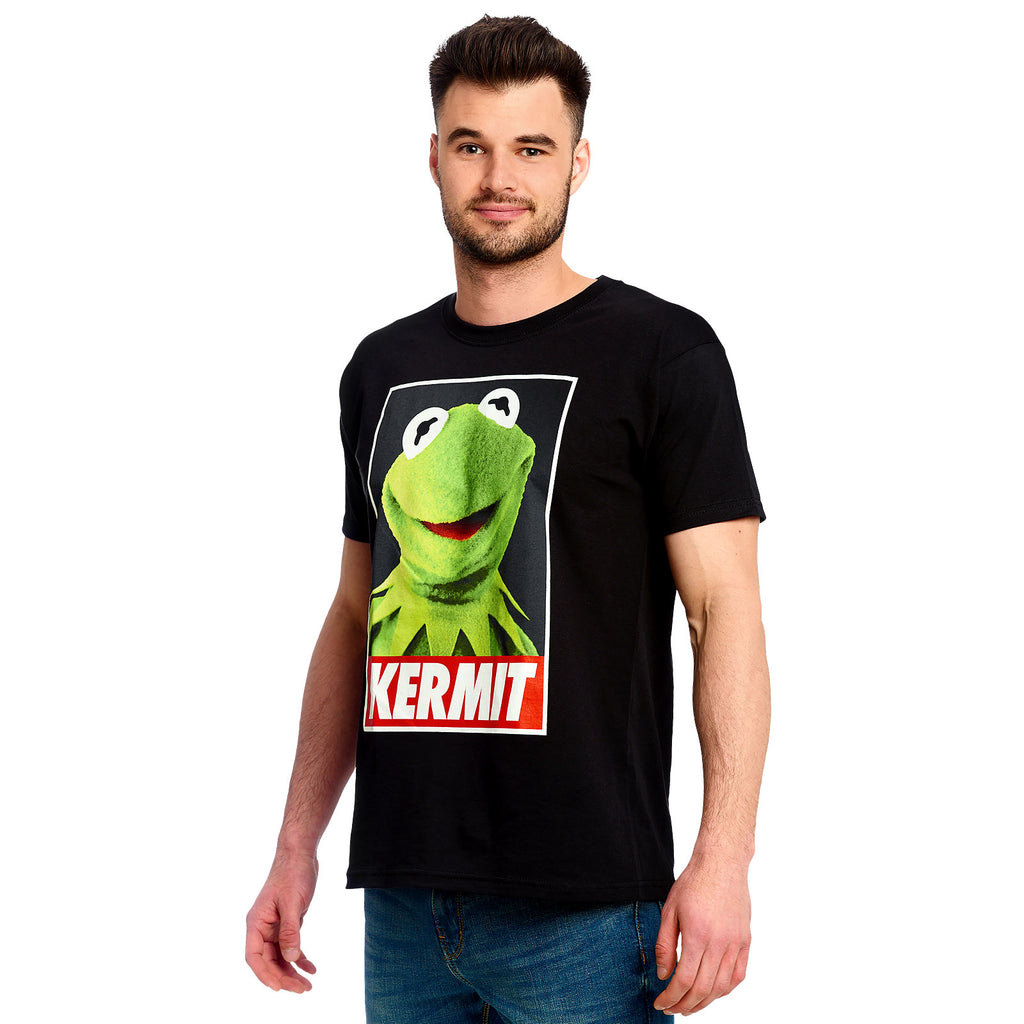 Productafbeelding Muppets - Kermit Poster T-Shirt Zwart