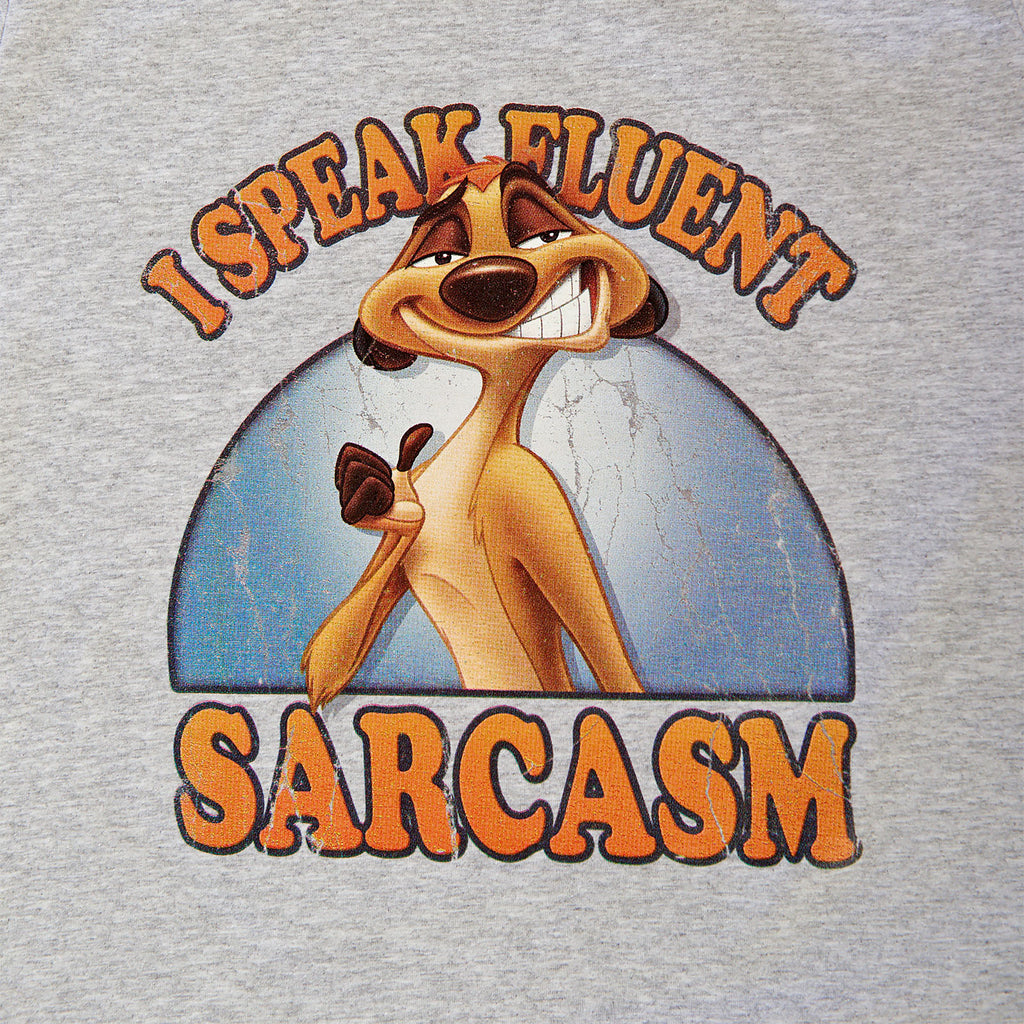 Productafbeelding De Leeuwenkoning - Timon Sarcasme Dames T-shirt Grijs