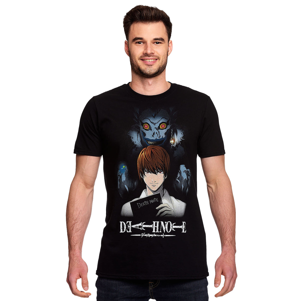 Productafbeelding Death Note - Ryuk & Kira T-shirt zwart