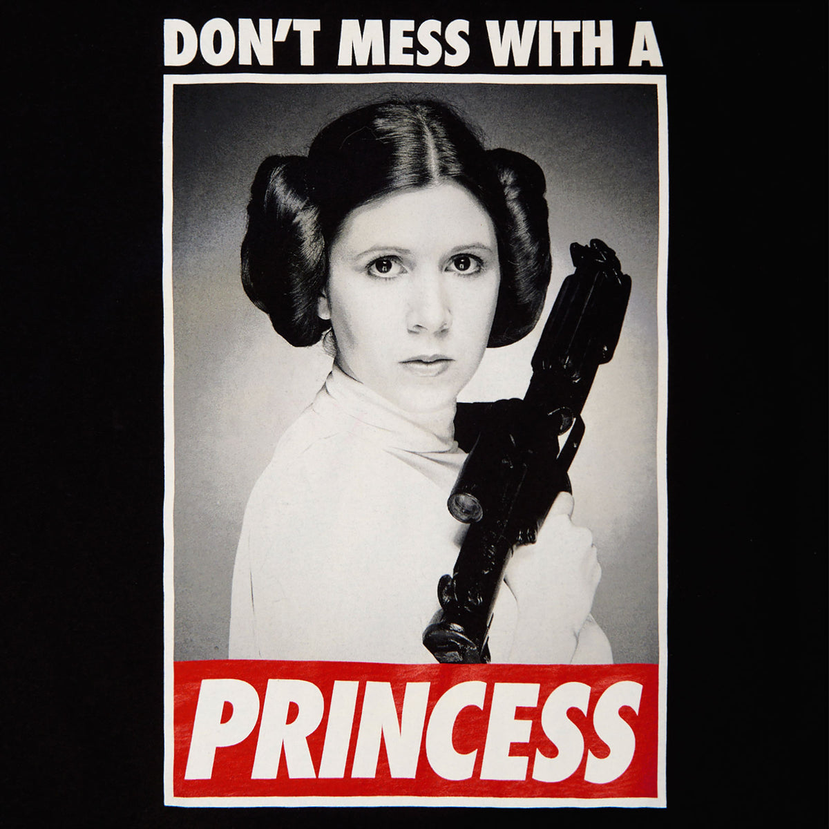 Productafbeelding Star Wars - Leia Don't Mess With a Princess T-Shirt zwart