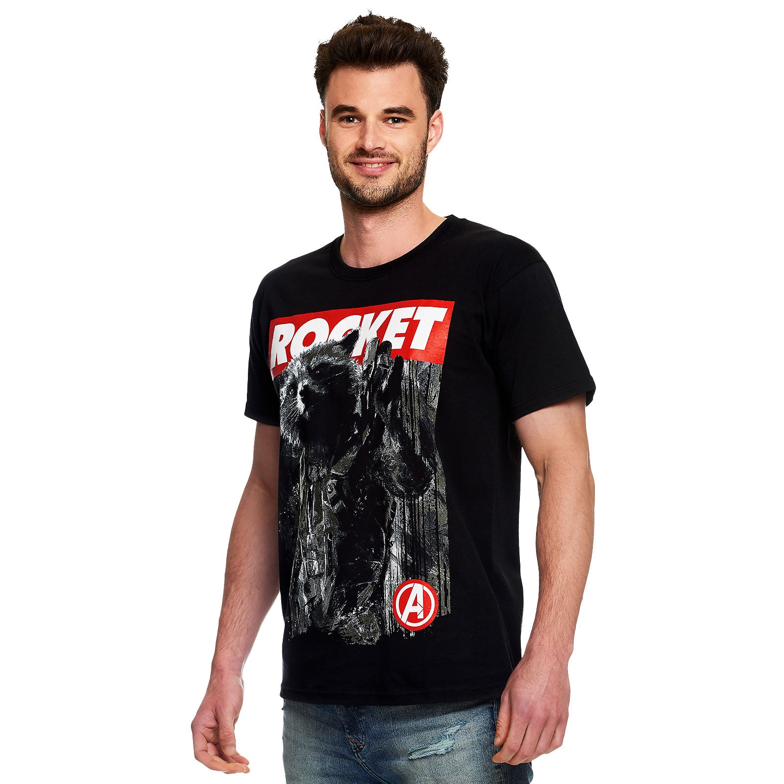 Productafbeelding Avengers - Rocket Raccoon T-Shirt Zwart