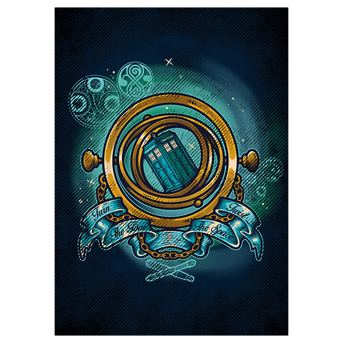 Productafbeelding Draai Tijd Draai Ruimte Metalen Poster voor Doctor Who Fans