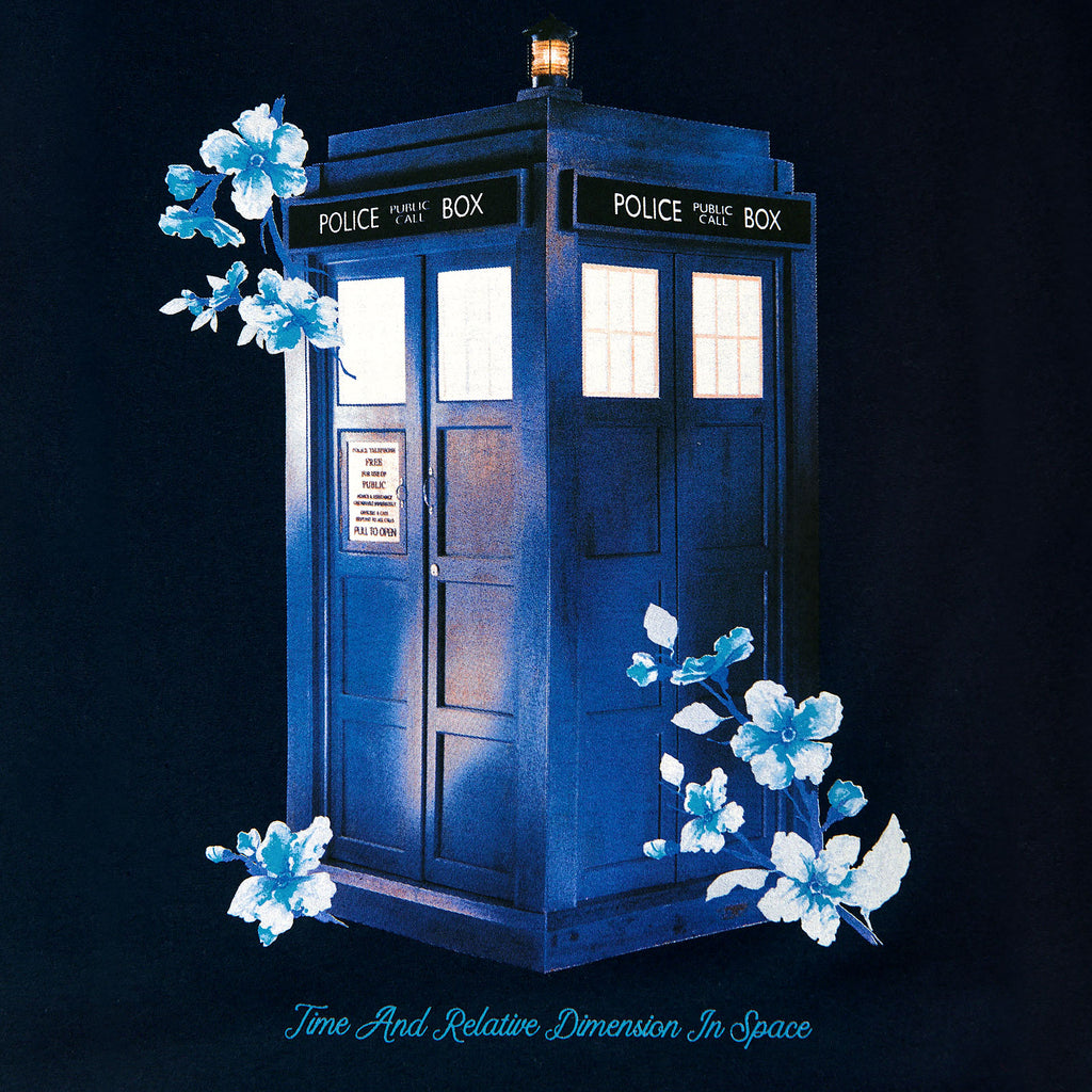 Productafbeelding Doctor Who - Floral Tardis Dames T-Shirt Blauw