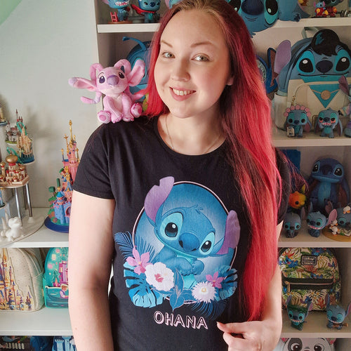 Productafbeelding Lilo & Stitch - Ohana Dames T-shirt Zwart